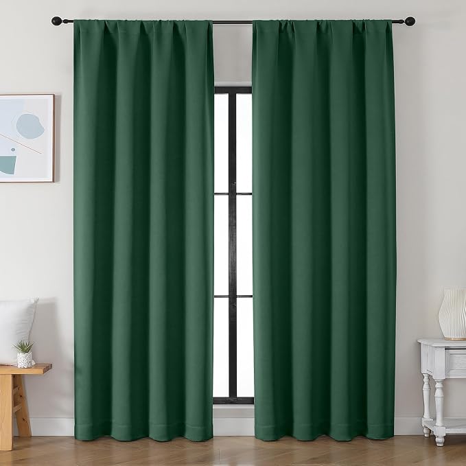 Simplebrand Ava Ever Green Blackout Curtains by Simplebrand