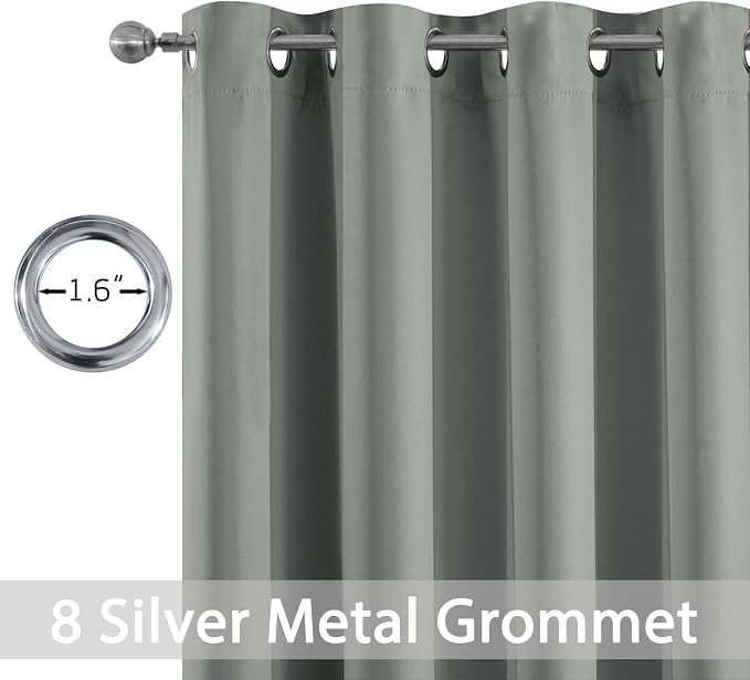 Yakamok Dove Grey Room Darking 63 Inch Length 2 Panel Sets - Image 2