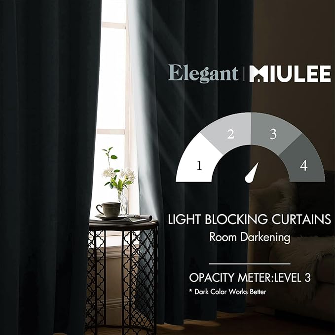 MIULEE Blackout Curtains 96 Inches Long - Image 2