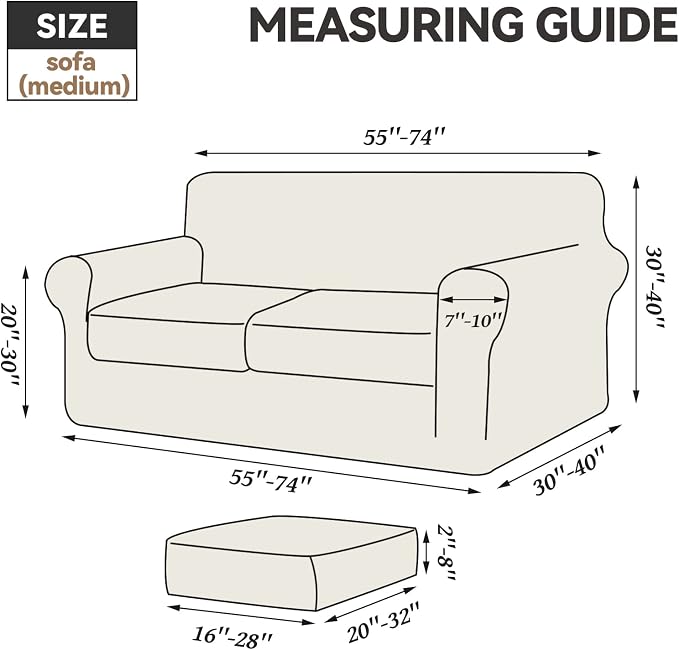 WEERRW Velvet Couch Covers for 2 Cushion Couch Sofa - Image 7