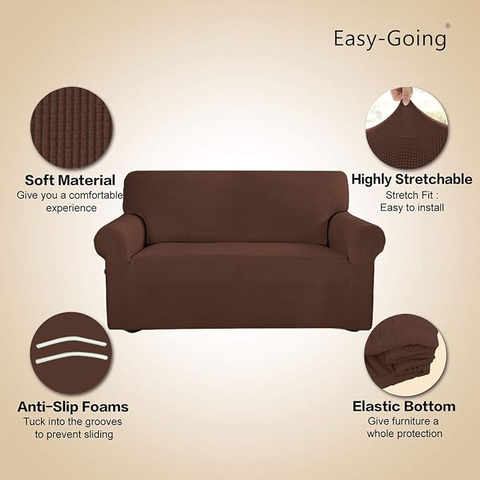 Easy-Going Stretch 4 Seater Sofa Slipcover 1-Piece Sofa Cover Furniture - Image 4