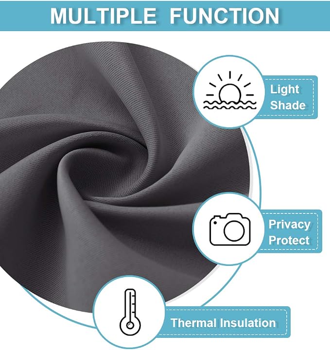 RYB HOME RV Curtains for Camper Windows, Mini Small Thermal Insulated Sunlight - Image 6
