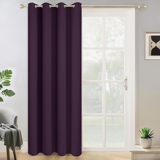 Yakamok Wide Thermal Blackout Patio Door Curtain Panel, Extra Wide Curtains by Yakamok
