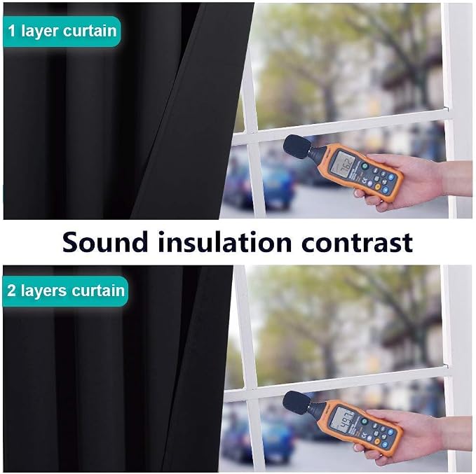 NICETOWN High-End Thermal Kitchen Curtains, Full Blackout Curtains 70 Inches - Image 4