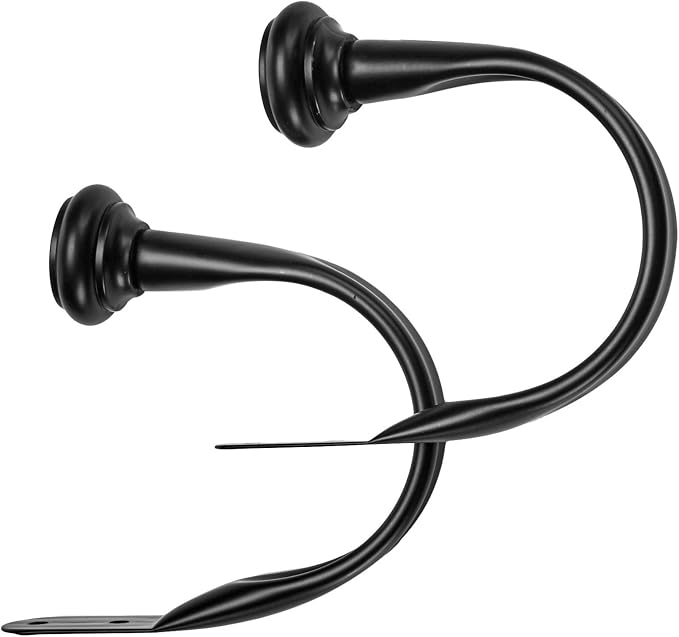Amazon Basics Decorative Curtain Tiebacks, Sturdy and Easy to Install Holdbacks by AmazonBasics