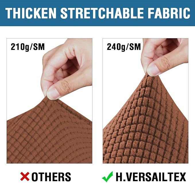 H.VERSAILTEX 3 Piece Stretch Sofa Covers - Image 3