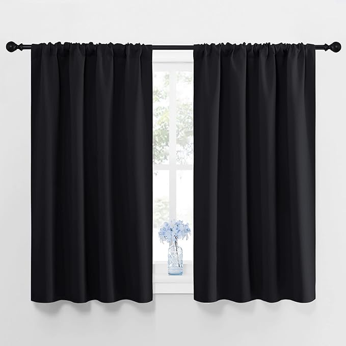 NICETOWN Black Out Short Curtain Panels by NICETOWN
