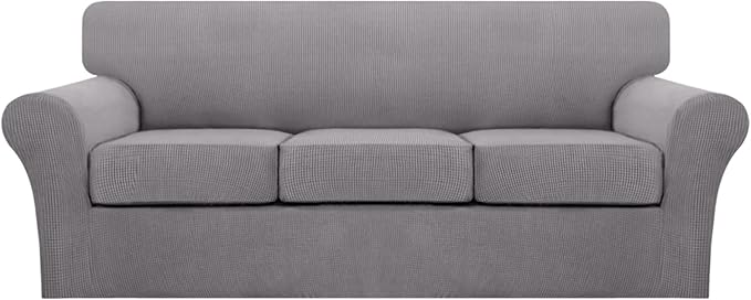 Turquoize 4 Piece Sofa Covers for 3 Cushion Couch Sofa Slipcover Soft Couch by Turquoize