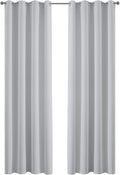 Yakamok Greyish White Curtains for Bedroom, Grommet Thermal Insulated Room by Yakamok