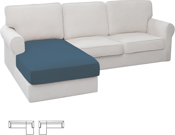 Easy-Going Stretch Sectional Couch Covers 1 Piece Chaise Lounge Slipcover L by Easy-Going