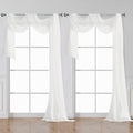 OWENIE Sheer White Curtains 144 inch Extra Long, Elegant and Airy Drapes by OWENIE
