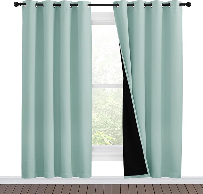 NICETOWN 100% Blackout Window Curtain Panels, Full Light Blocking Drapes by NICETOWN