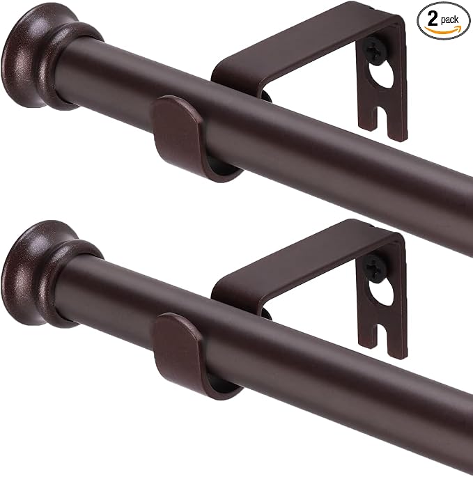Curtain Rods 2 Pack 5/8 inch Brown Curtain Rods by Alskarhem