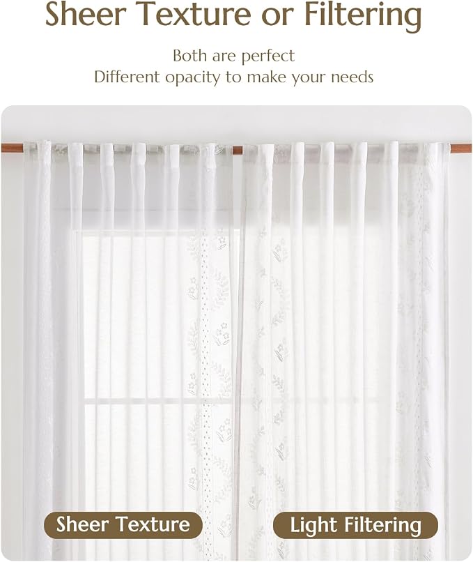 jinchan Belrose Linen Sheer Curtains - Image 6