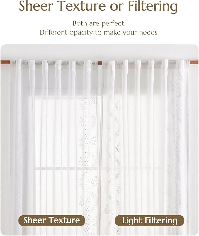 jinchan Belrose Linen Sheer Curtains - Image 6