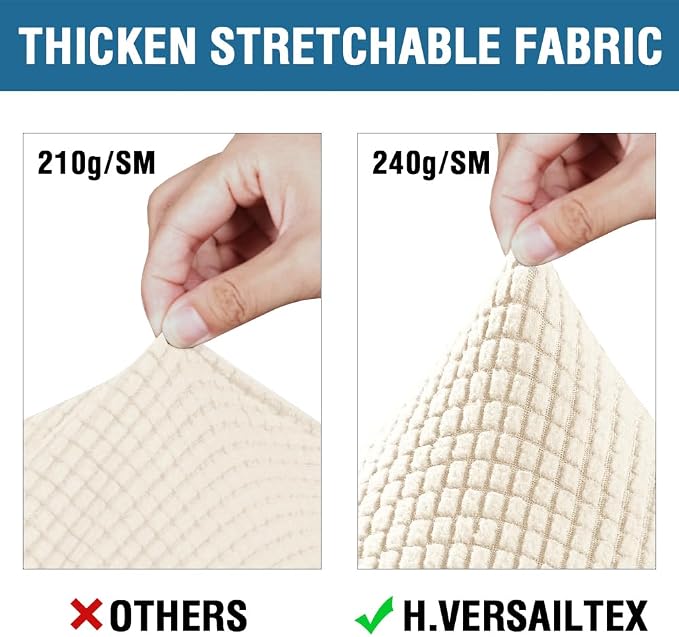H.VERSAILTEX 4 Piece Stretch Sofa Covers - Image 3