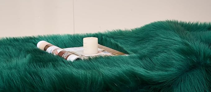 EasyJoy Ultra Soft Fluffy Shaggy Area Rug Faux Fur Rug Chair Cover Seat Pad - Image 8