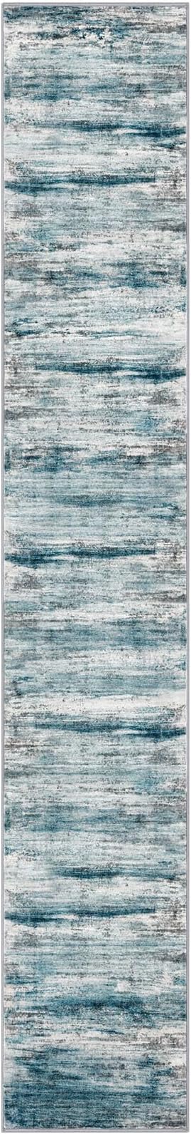 KOZYFLY Modern Abstract Hallway Runner, 2x12 Washable Rug Runner Non-Slip Soft - Image 8