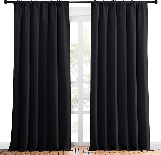 NICETOWN Black Blackout Curtain Blinds - Image 2