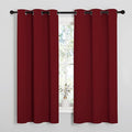 NICETOWN Burgundy Red Blackout Curtains 48 inches Length by NICETOWN
