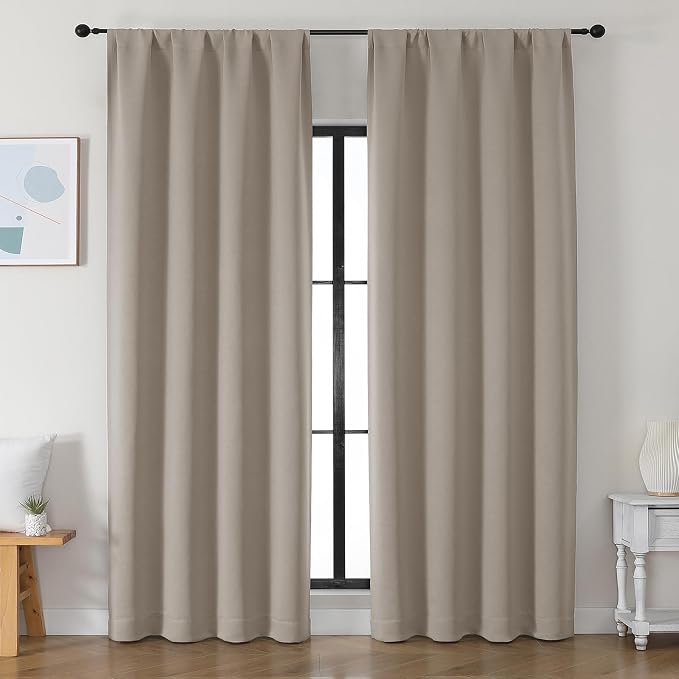 Simplebrand Ava Stone Blackout Curtains by Simplebrand