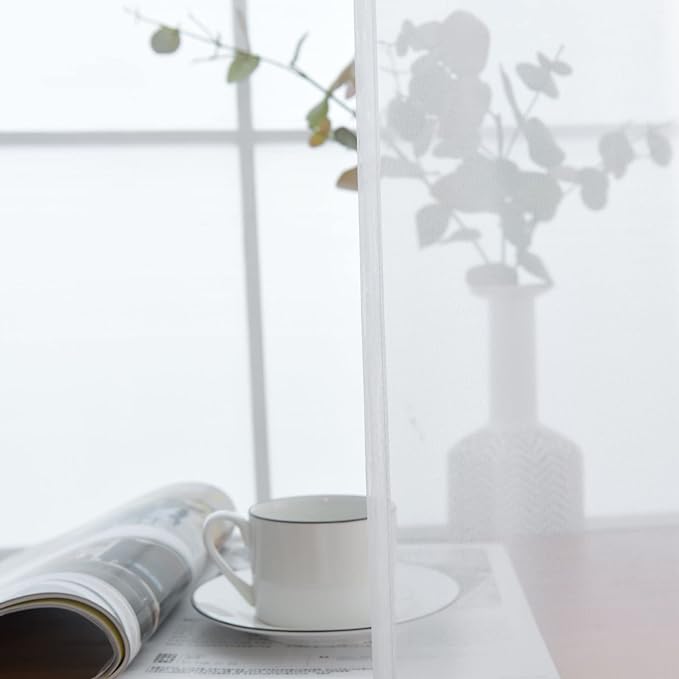 SpaceDresser Basic Rod Pocket Sheer Voile Window Curtain Panels White 1 Pair 2 - Image 5
