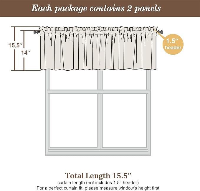 Chyhomenyc Mustard Yellow Sheer Valances - Image 3