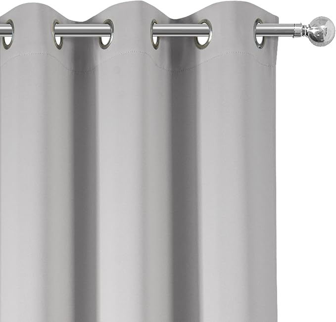 LEMOMO Blackout Curtains 38 x 84 inch/Light Grey Curtains Set of 2 - Image 7
