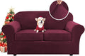 H.VERSAILTEX Real Velvet Plush 3 Piece Stretch Sofa Covers Couch Covers by HVERSAILTEX