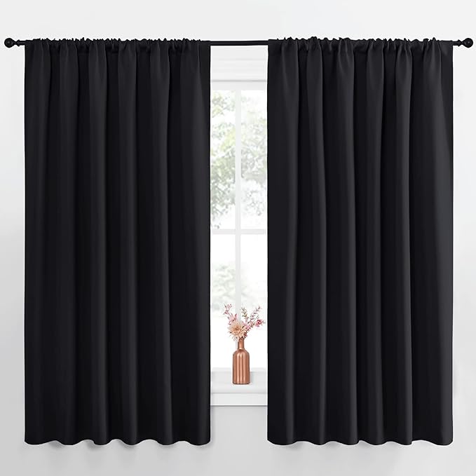 NICETOWN Black Blackout Curtain Blinds by NICETOWN