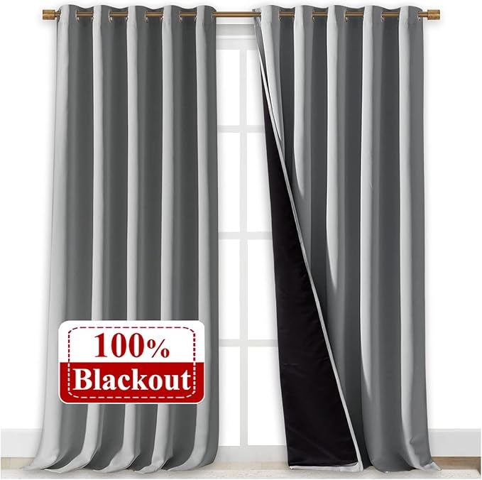 NICETOWN Total Shade Curtains and Draperies, Heavy-Duty Full Light Shading - Image 2
