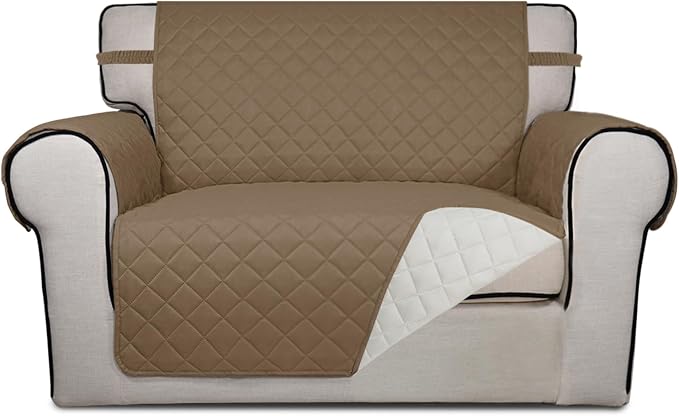 PureFit Reversible Quilted Sofa Cover, Water Resistant Slipcover Furniture by PureFit