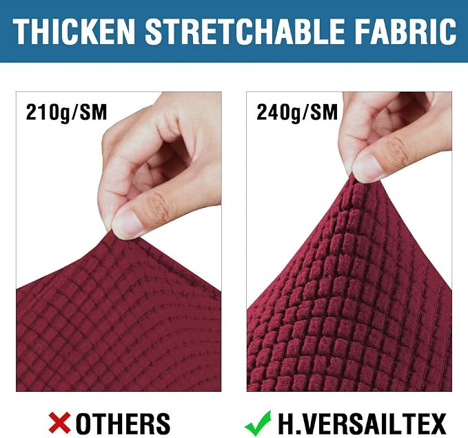 H.VERSAILTEX 3 Piece Stretch Sofa Covers - Image 3