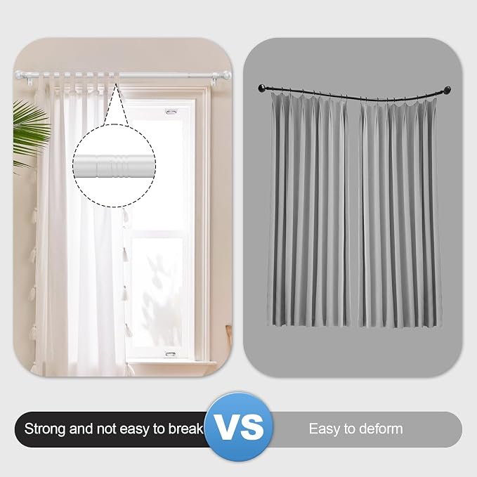 White Curtain Rods for Windows - Image 3