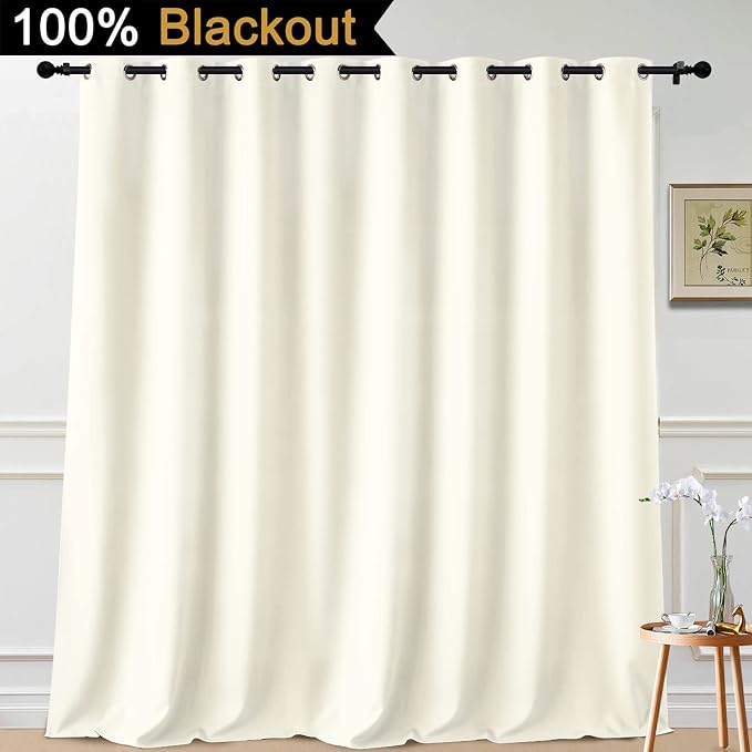 Yakamok Total Blackout Extra Wide Patio Sliding Door Curtains, Grommet Thermal - Image 2