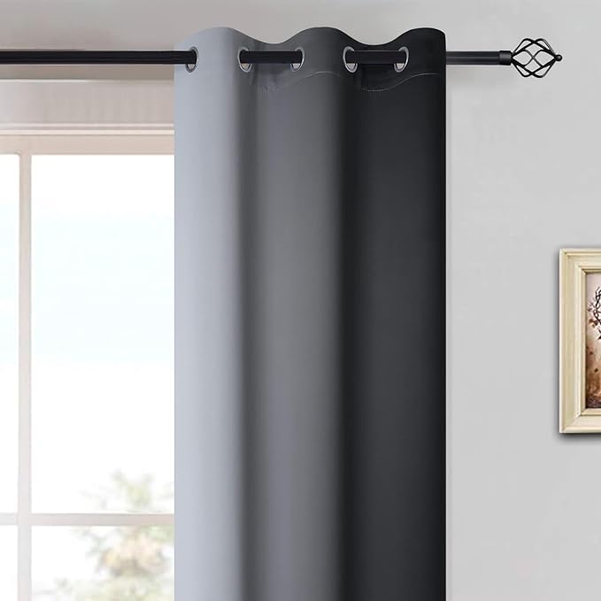 Yakamok Light Blocking Ombre Curtains, Room Darkening Grommet Window Drapes - Image 3