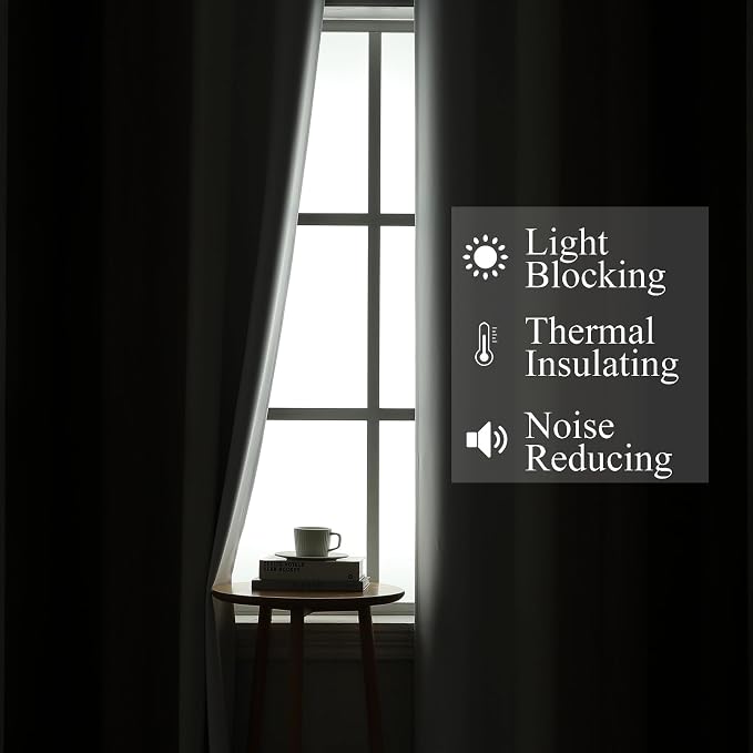 Estelar Textiler Brown and Greyish White Ombre Blackout Curtains - Image 3