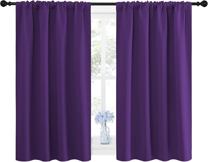NICETOWN Blackout Purple Curtains - Image 2