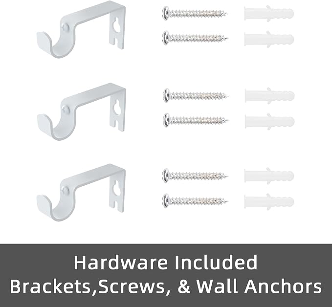 GXOACKJ Curtain Rods for windows 28-78 inch, 5/8 inch Decorative White Splicing - Image 7