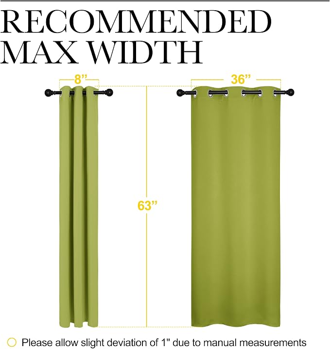 NICETOWN Thermal Insulated Solid Grommet Top Blackout Holiday Decorative - Image 7