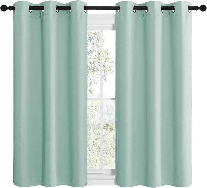 NICETOWN Aqua Blue Room Darkening Curtains - Image 2