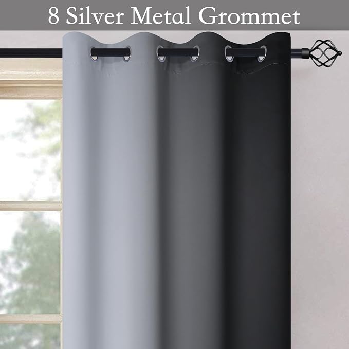 SimpleHome Ombre Room Darkening Curtains 84 inches Length - Image 3