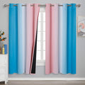 Estelar Textiler Ombre Pink and Blue Blackout Curtains 72 Inch Length 2 Panels by ESTELARTEXTILER