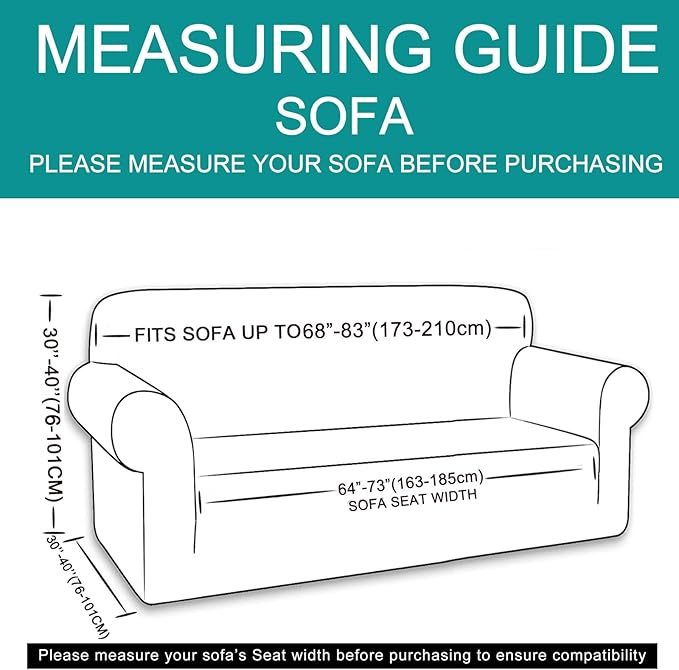 U-NICE HOME Stretch Couch Cover Sofa Cover Washable Sofa Slipcover Furniture - Image 5