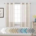 H.VERSAILTEX Linen Curtains Nickel Grommet Natural Linen Semi-Sheer Curtains 2 by HVERSAILTEX