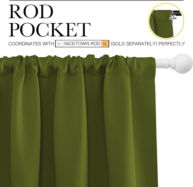 NICETOWN Blackout Draperies and Curtains, Thermal Insulated Window Decoration - Image 3