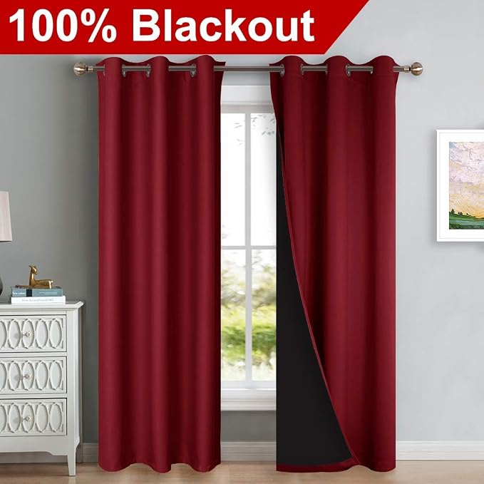 NICETOWN 100% Blackout Curtains - Image 2