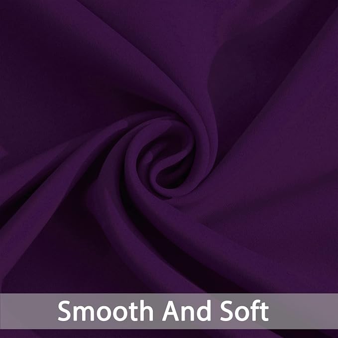 Yakamok Purple Blackout Curtains Room Darkening Thermal Insulated Grommet top - Image 4