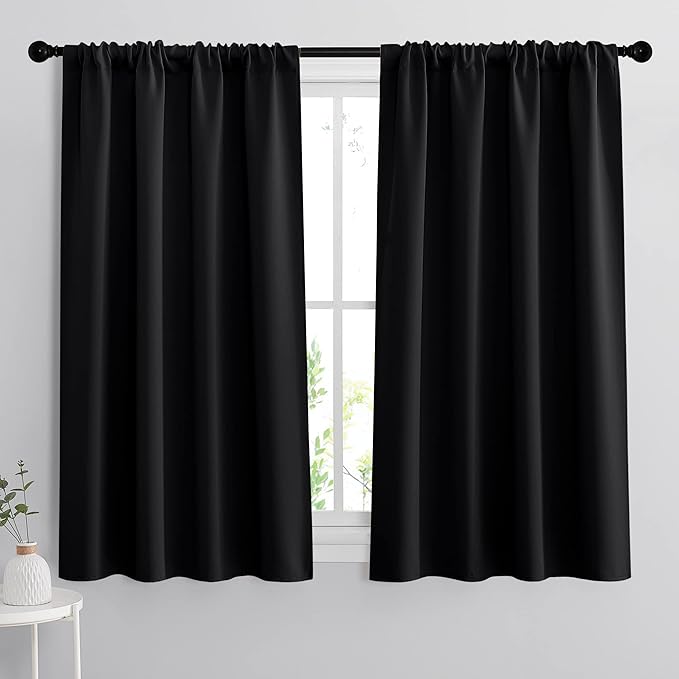 RYB HOME Bedroom Blackout Curtains 45 inches Length by RYBHOME