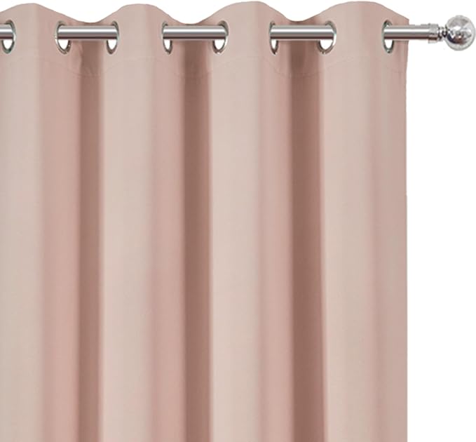 LEMOMO Blush Thermal Blackout Curtains/52 x 45 Inch/Set of 2 Panels Room - Image 6